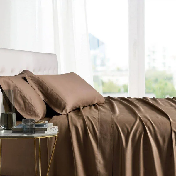 Royal Tradition Bamboo Sheets 100% Bamboo Viscose Set California King - Taupe