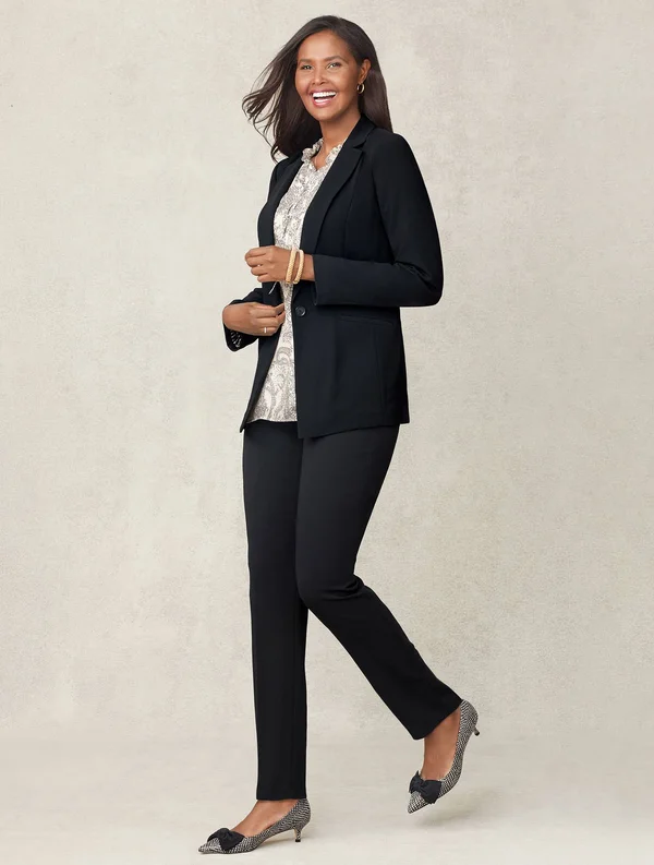 Petite - Easy Travel Talbots Cambridge Pants - Black - 4
