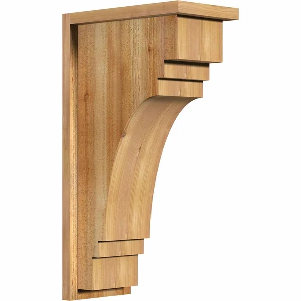 8x22W x 14x22D x 26x22H Pescadero Rough Sawn Corbel w/Backplate - Western Red Cedar