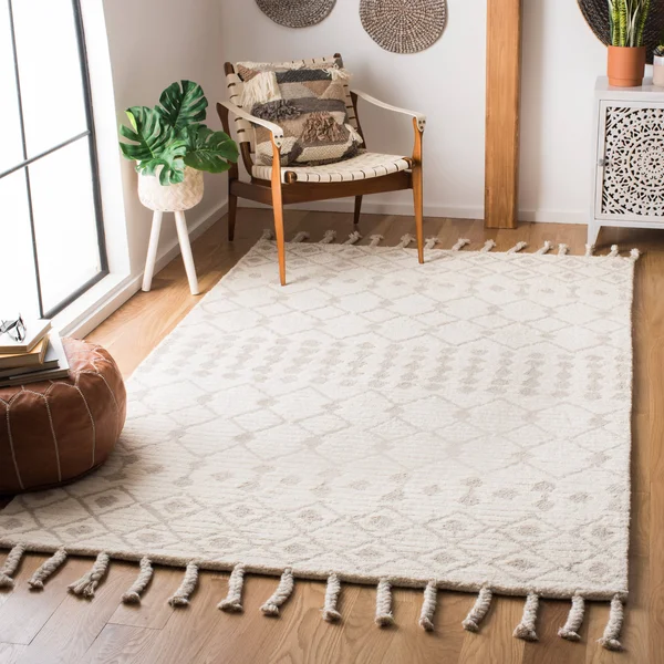 Safavieh Casablanca CSB203B 8& x 10& Ivory and Beige Area Rug