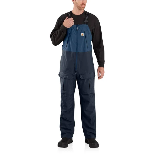 Carhartt Men's Storm Defender Force Midweight Bib Overall, Dark Blue/Navy, Small