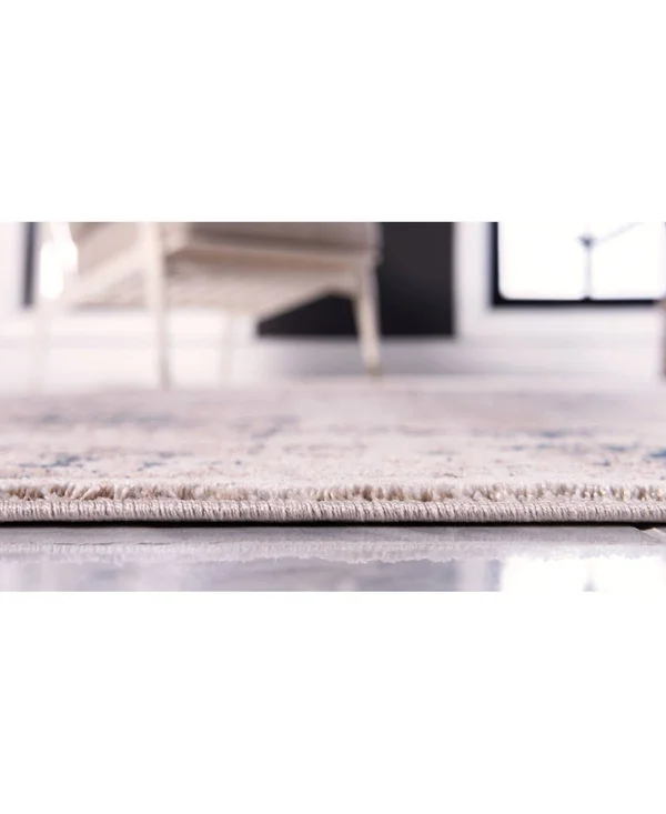 Unique Loom Leila Blackthorn Area Rug - 5& x 8& - Tan/Navy