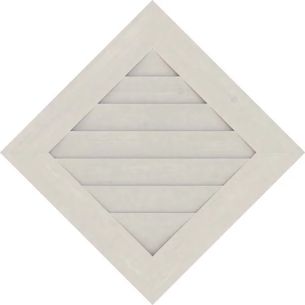 Ekena Millwork GVWDI16X1602SDPWR 16x22W x 16x22H Diamond Gable Vent (22 3/8x22W x 22 3/8x22H Frame Size): Primed, Non-Functional