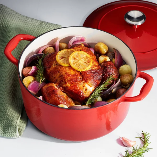 Tramontina 5.5 Quart Cast Iron Dutch Oven - Red