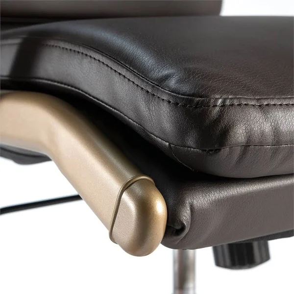 Scranton & Co High Back Leather Executive Office Chair in Brown