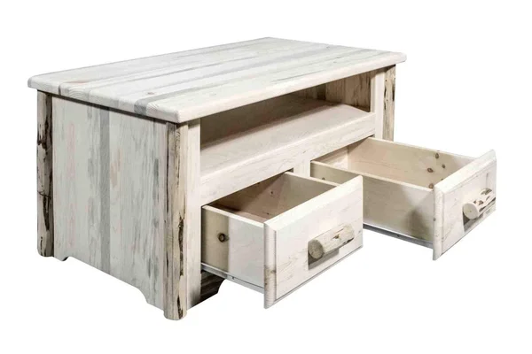 Montana Collection Two Drawer Sitting Chest/Entertainment Center, Ready to Finish