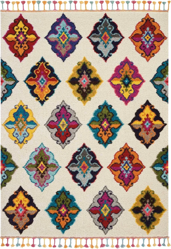 Nourison Moroccan Casbah MCB06 Area Rug, Ivory/Multicolor, 2&3x22 x 8&