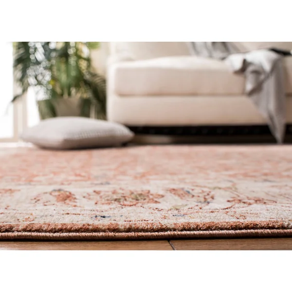 Safavieh Heirloom Hrl701B 9&0x22 x 12&0x22 Beige, Light Rust Area Rug