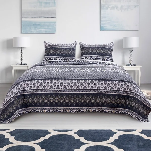 Barefoot Bungalow Native Quilt Set - King, Indigo