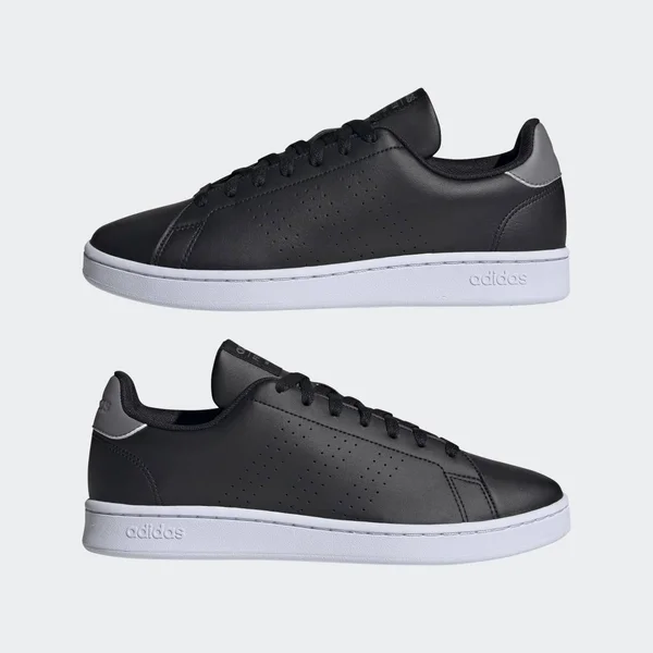 Adidas Men's Advantage Tennis Shoes 7.5 - Black/Black/Grey