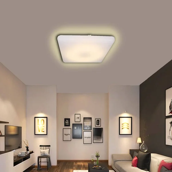 LED Flush Mount Ceiling Light in White