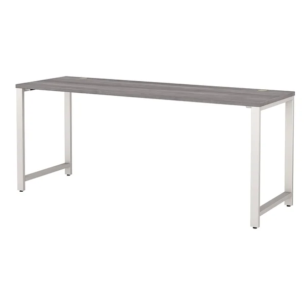 Bush Business Furniture 400 Series 72w x 24d Table Desk with Metal Legs - Platinum Gray