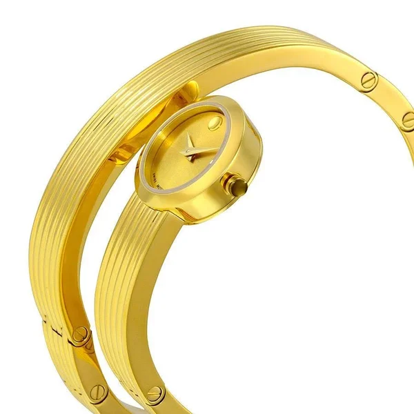 Movado Museum Wrap Gold-Tone Stainless Steel Ladies Watch 0606806