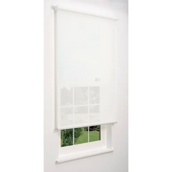 Linen Avenue Cordless 5% Solar Screen Standard Roller Shade, White 28 W x 78 H