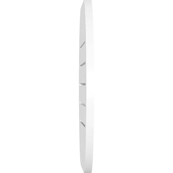 Ekena Millwork GVPRE30X1801SF 30x22W x 18x22H Horizontal Round Ended Surface Mount PVC Gable Vent: Functional - w/ 3-1/2x22W x 1x