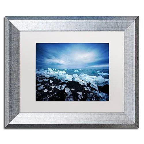 Trademark Fine Art Land of Ice by Philippe Sainte-Laudy Framed Photographic Print - Size: 11x22 H x 14x22 W x 0.5x22 D, Frame Co
