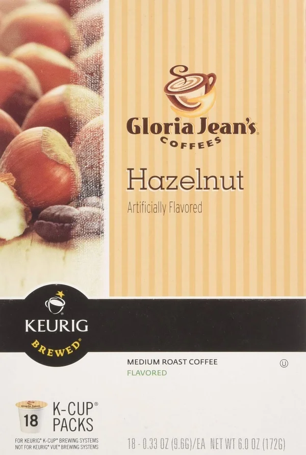 Gloria Jean&s Coffee K-Cups - Hazelnut - 18 count