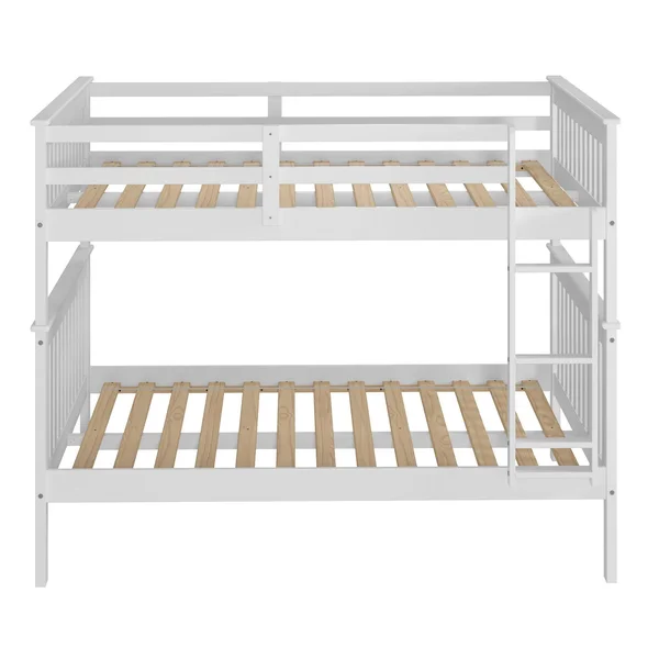 Donco Kids Mission Bunk Bed, Full/Full, White