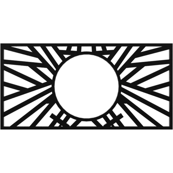 Ekena Millwork CMPP40X20HOSBL 40x22W x 20x22H x 14 3/4x22ID x 1x22P Hoover Architectural Grade PVC Pierced Ceiling Medallion - Bl
