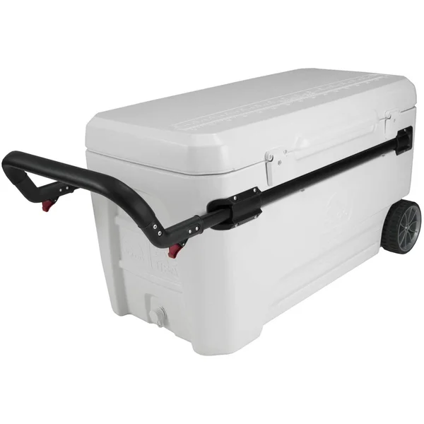 Igloo Glide Pro 110 Quart Rolling Coolers - White, 31" x 13.5" x 13.5"