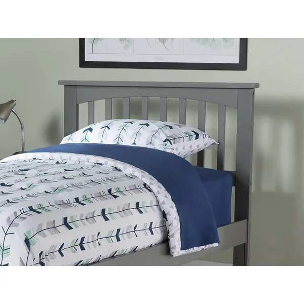 Atlantic Furniture Mission Slat Headboard, Gray, Twin