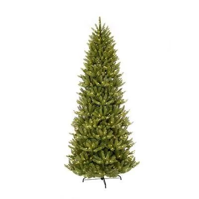 Pre-Lit Slim Fraser Green Fir Artificial Christmas Tree The Holiday Aisle Size 6.5& H
