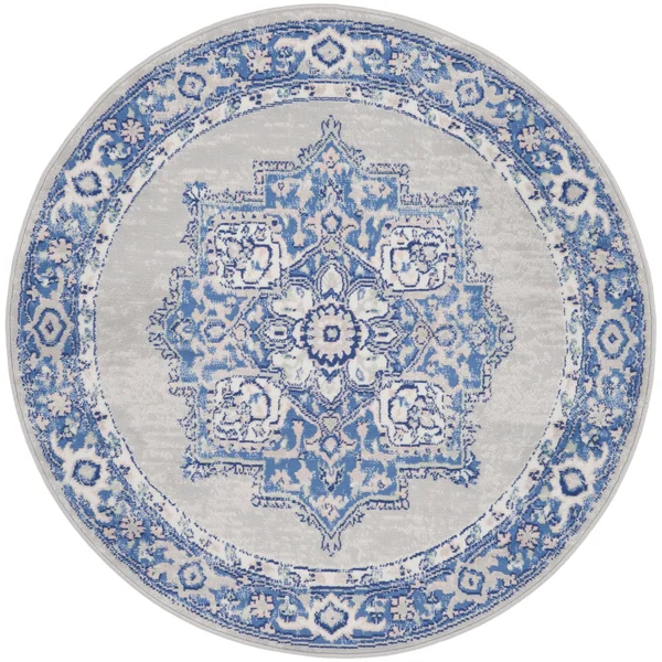 Nourison Whimsicle WHS03 Area Rug, Grey Blue, 5& x 7&