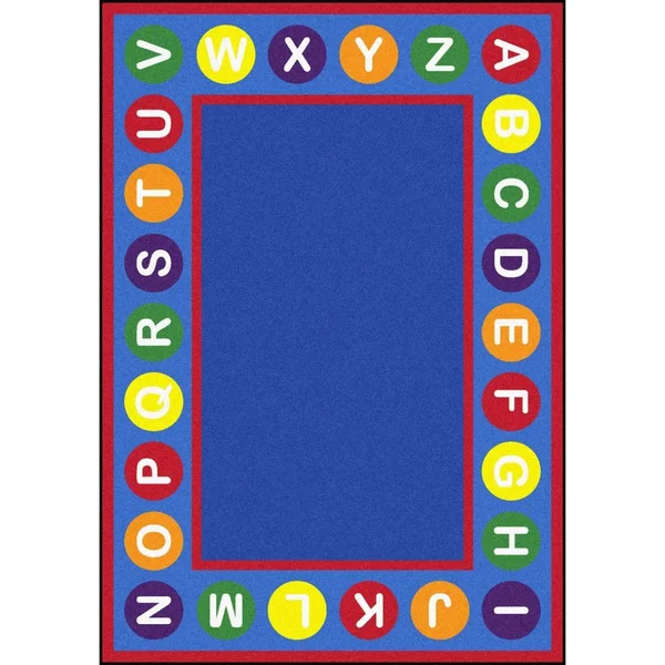 Alphabet Spots Rug - 7& 8x22 x 10& 9x22 Oval Joy Carpets