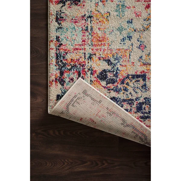 Alexander Home Vintage Bohemian Pink/ Ivory Multi Medallion Distressed Rug - 4& x 5&7 inch - Multicolor