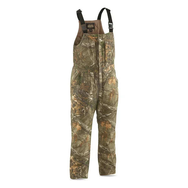 Plus Guide Gear Men's Silent Adrenaline II Insulated Hunting Bibs - Size: 2XL, Realtree Edge