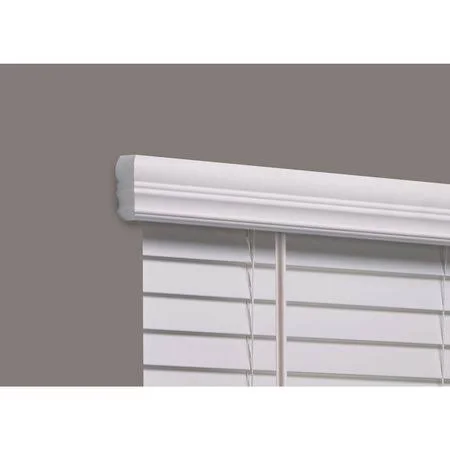 Linen Avenue F5Wt2225B64Im Cordless Faux Wood Blind - white, 22-1/4x22w x 6