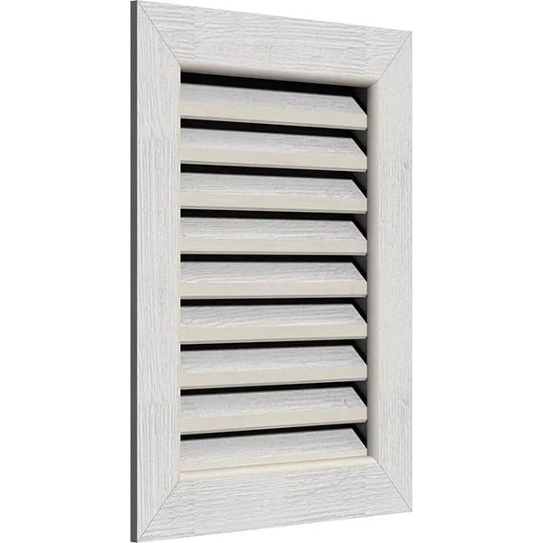Ekena Millwork GVWVE24X1401RFPWR 24x22W x 14x22H Vertical Gable Vent (29x22W x 19x22H Frame Size): Primed - Functional, Rough Saw