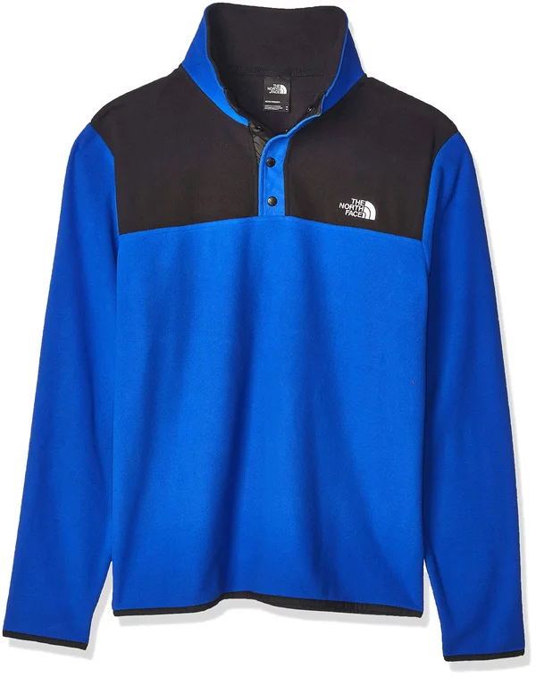 The North Face Men's TKA Glacier Snap-Neck Pullover (M TNF Blue/TNF Black)
