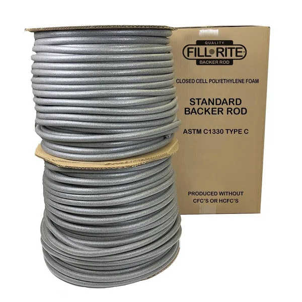 Fill-Rite Pre-Caulking Filler Rope Backer Rod Roll Bulk - 1, 550 Feet Length x 5/8 inch Width, Grey Filler Rope