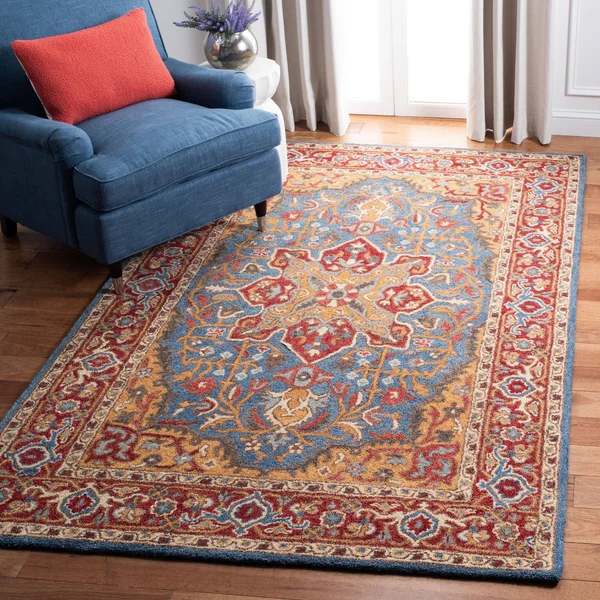 Safavieh Antiquity Rug Collection AT521Q - Red - Blue - 4& x 6&