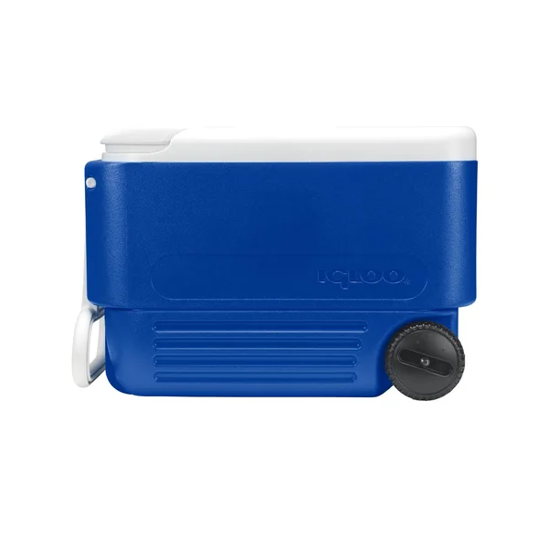 Igloo Cooler, Wheelie Cool, Blue, 38 Quart