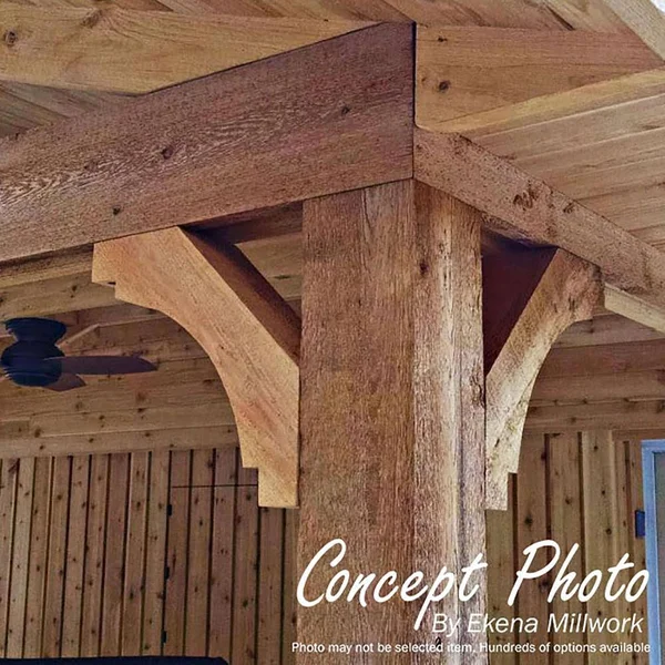 4x22W x 18x22D x 18x22H Merced Rough Sawn Brace, Douglas Fir