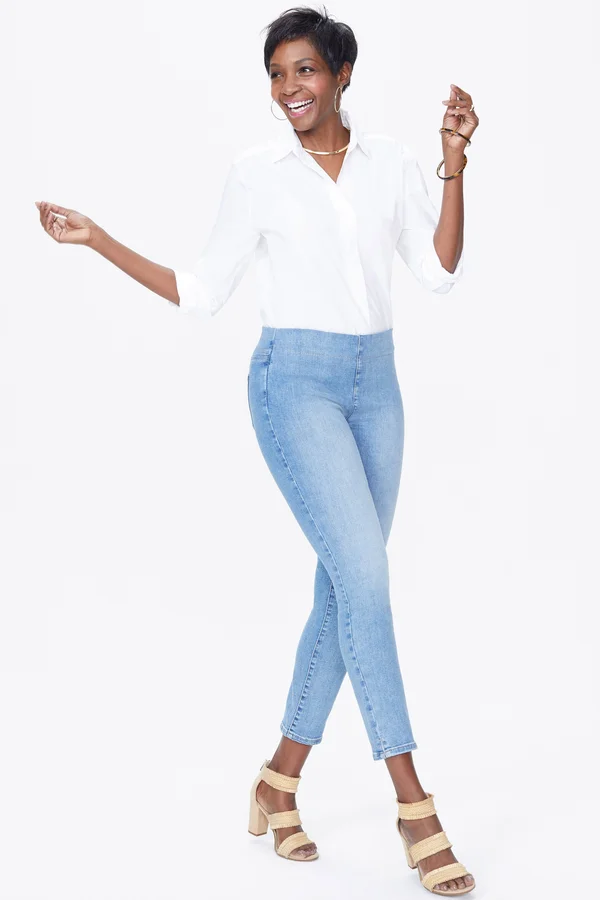 Women's Nydj Alina Pull-On Ankle Skinny Jeans - Size 00 - Blue
