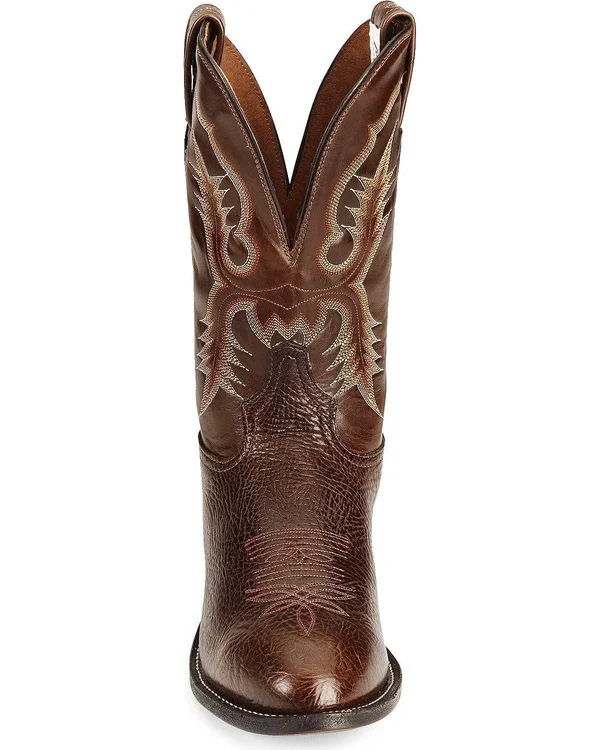 Mens Tony Lama Chocolate Shrunken Shoulder Cowboy Boots - CT2032