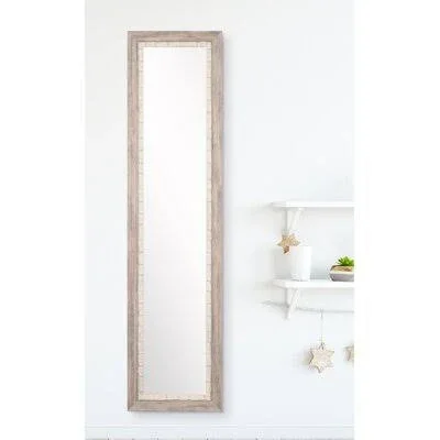Matsumoto Modern Farmhouse Full Length Wall Mirror Charlton Home Size: 71.5x22 H x 22x22 W - Finish: Cream