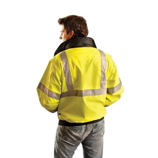 Occunomix LUX-TJBJ-BYS 4-Way Black Bottom Bomber Jacket, Yellow, S, Class 3