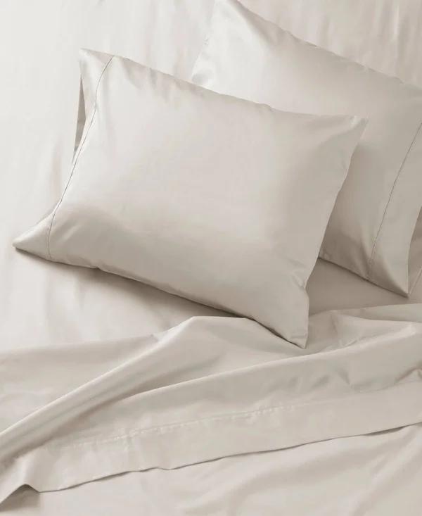 Welhome Cotton Sateen Sheet Set - Ivory - King