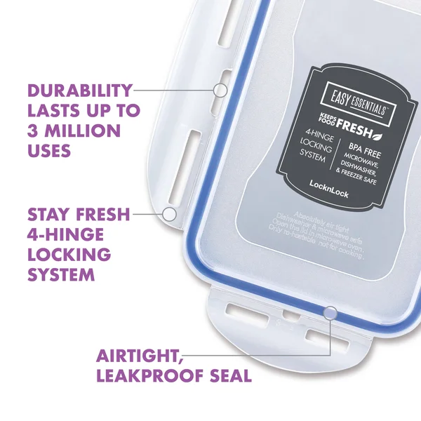 Easy Essentials 38 Piece Food Storage Container Set, Clear