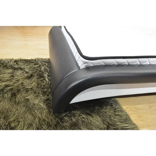 Greatime B1211EKBW Platform Bed - Eastern King, Black and White