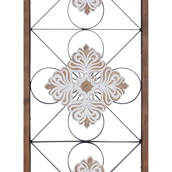 Framed Floral Print Scroll Wall Art (389289)