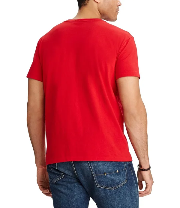 Polo Ralph Lauren Men's Big & Tall Classic Fit V-Neck T-Shirt - New Heather Grey
