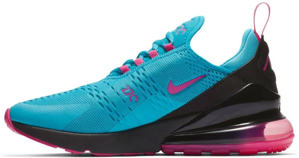 Nike Air Max 270 - Light Blue Fury/Laser Fuchsia Blue - 12