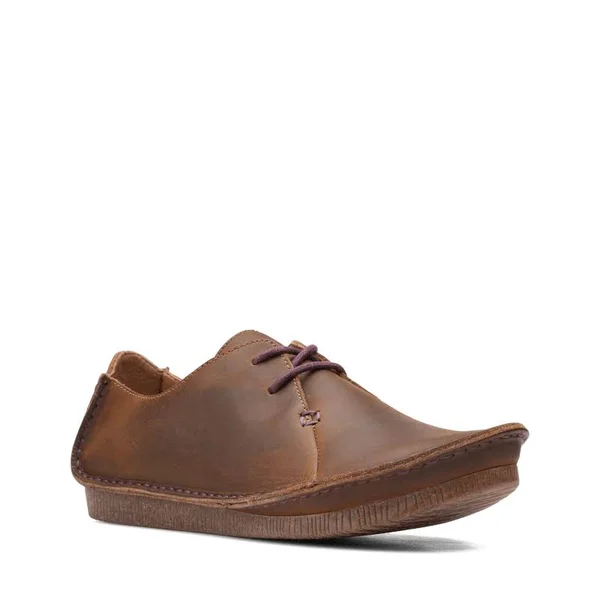 Clarks Women's Janey Mae Lace Up Shoe, Size: 6 M, Brown