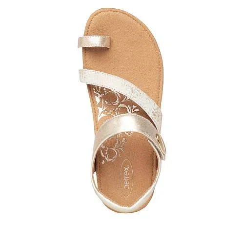 Aetrex Georgia Toe Loop Sandal Black, 8.5