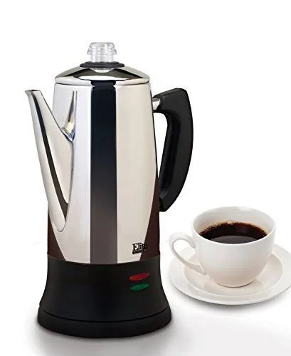 Elite Platinum EC-120 Maxi-Matic 12 Cup Percolator, Stainless Steel